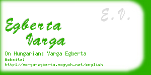 egberta varga business card
